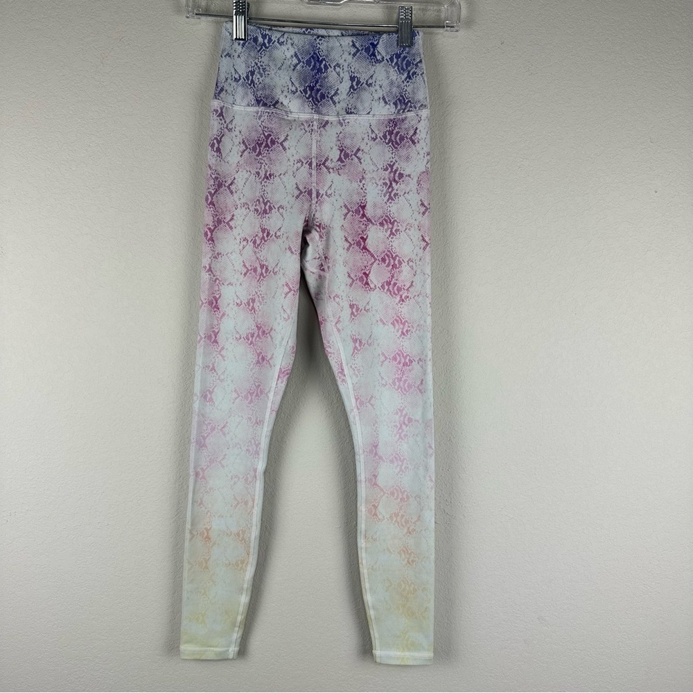 Spiritual Gangster Rainbow Snake Print Essential Athletic Athleisure Leggings XS